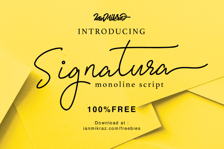 Signatura Monoline Free Typeface