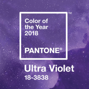 2018年のPANTONEトレンドカラーとパープル（紫）のウェブサイト